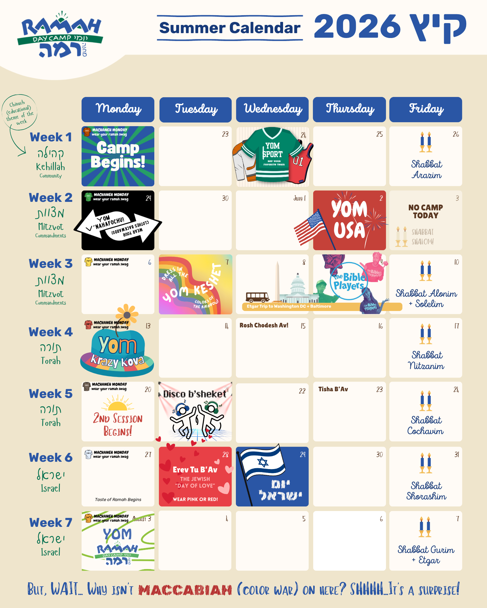 RDC Kayitz 2026 calendar