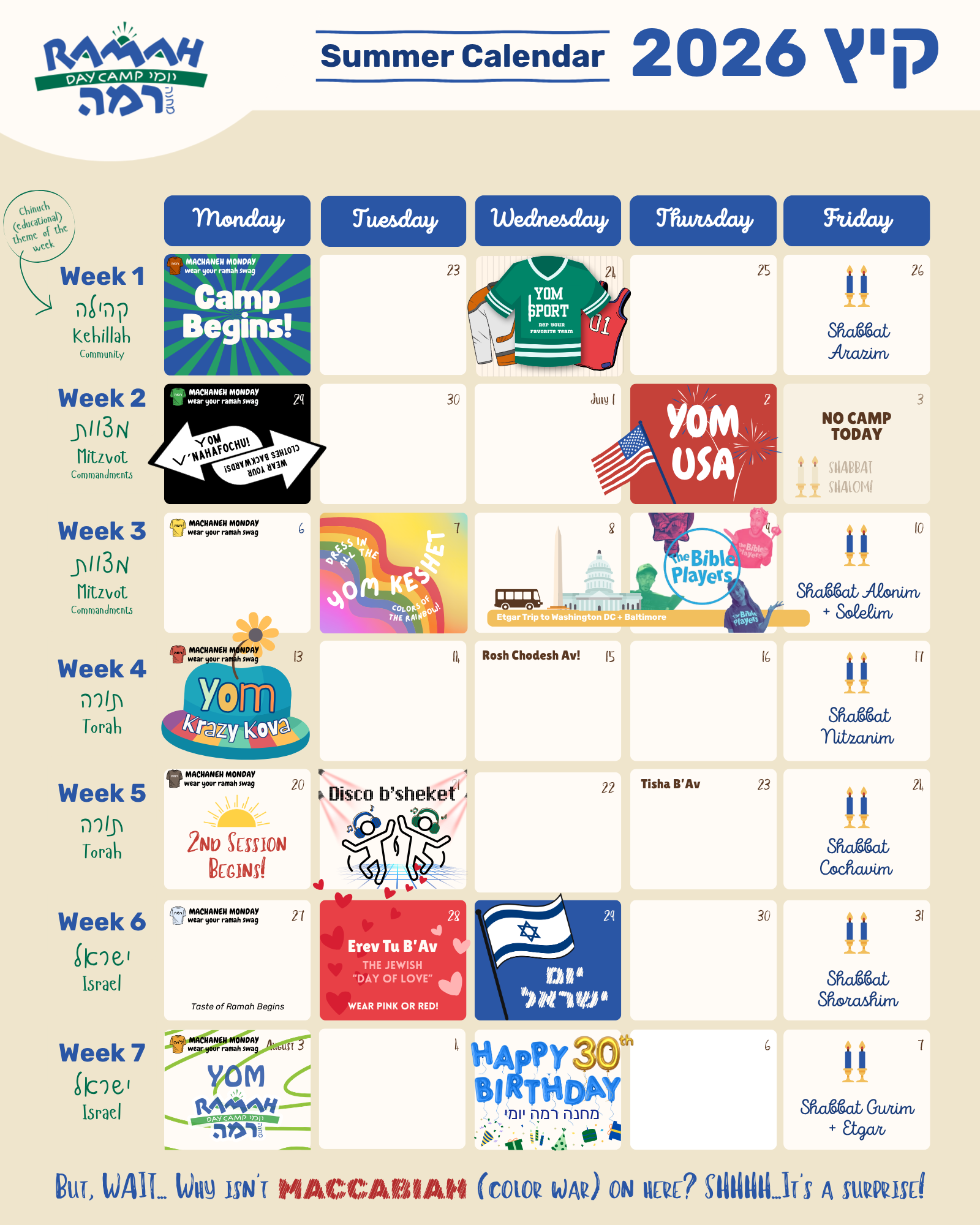 RDC Kayitz 2026 calendar